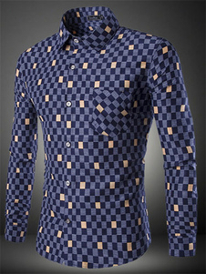 Chemise en coton multicolore manches longues