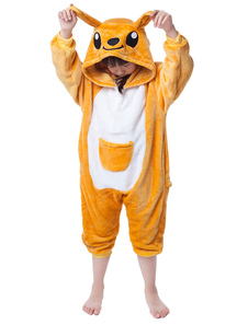 Kigurumi pour enfant jaune kangourou pyjama