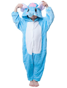Costume mascotte bleu d'éléphant
