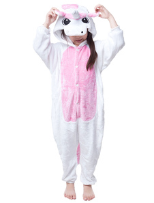 Costume mascotte rose Unicorne