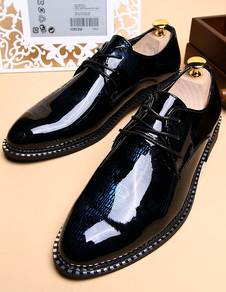 Populaires chaussures homme en PU unicolore