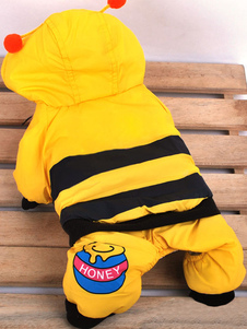 Vêtements multicolor Hooded synthétique chiens pour animaux de compagnie