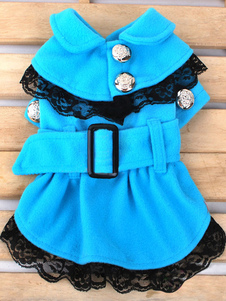 Vêtements des chiens synthétique bleu pour animaux de compagnie