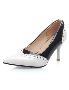 Chaussures à talons aigus en PU talons couverts