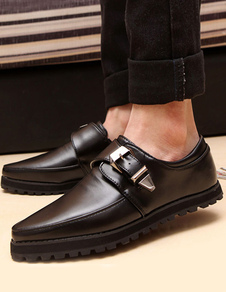 Chaussures ascenseur de qualité en PU noir unicolore