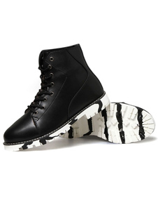 Boots pratiques homme en PU unicolore