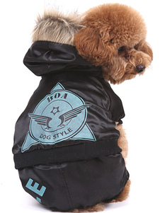 Vêtements multicolor Hooded synthétique chiens pour animaux de compagnie