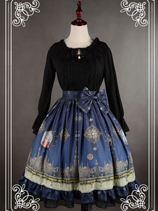 Jupe lolita séduisante rétro synthétique impression