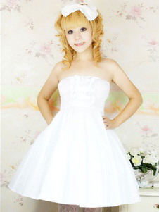 Corset blanc Lolita partie synthétique pour les femmes