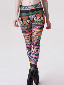 Leggins féminins multicolores multicolore imprimé fleuris