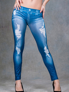 Caleçon de qualité pour femme bleu unicolore