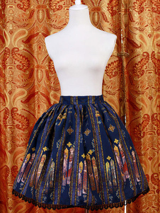 Jupe lolita parfaite rétro en chiffon impression