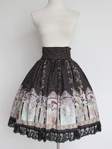 Jupe lolita magnifique rétro synthétique impression