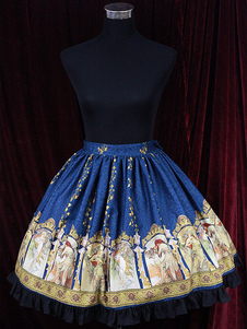 Jupe lolita magnifique rétro synthétique impression