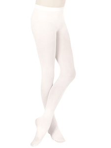 Blanc Bellerina Lycra Spandex Ballet collants pour femmes
