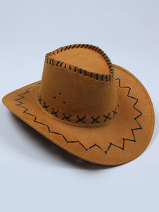Chapeau de Cosplay de Denim de lumière Tan Cowboy pour hommes & femmes