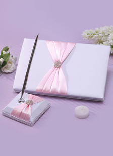 Rose s'incline stylos et livres de mariage