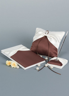 Brown perles rubans Set Collection fleurs de mariage