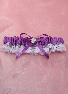 Arcs deux tons jarretière de mariage en dentelle pour femmes