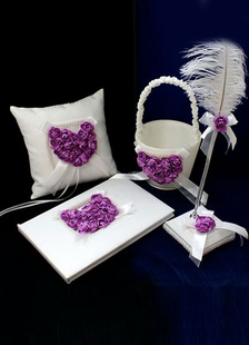 Coeur bicolore impression mariage fleurs Collection Set