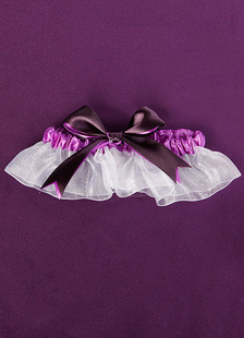 Jarretière mariage Tulle violet pour les femmes