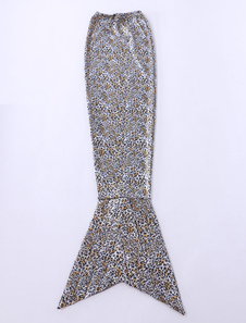 Sirène impression multicolore queue brillant métallique unisexe animaux Zentai