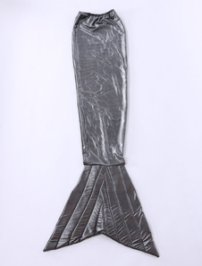 Argent gris sirène queue brillant métallique unisexe animaux Zentai