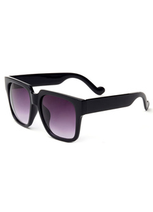 Black & Purple Vintage Frame lunettes de soleil plastiques