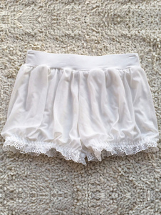 Lolita blanc culotte dentelle Ruffles coton Lolita Shorts pour femmes