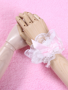 Les arcs Chic blancs dentelle gants synthétiques Lolita