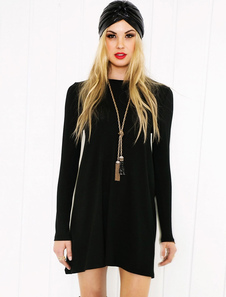 Robe noire tendance brocart pour femmes
