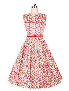 Écharpe imprimée rouge Brocade robe Vintage pour femmes