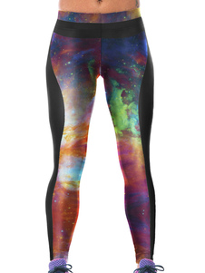 Multicolores Print Leggings de confortables Polyester pour les femmes