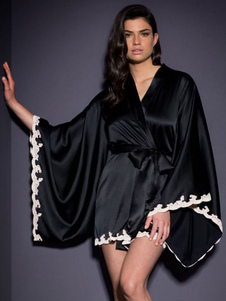 Ceinture noire tendance Chemise Polyester pour les femmes