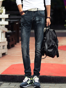Denim noir Cool Straight Jeans pour hommes
