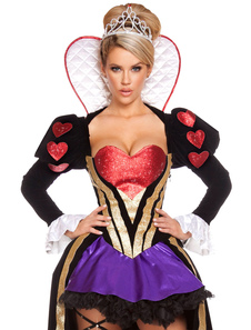 Costume Reine Polyester Trendy noir pour femmes