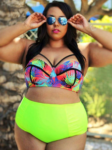 Sangles de Chic impression multicolore Nylon maillot de bain pour femmes