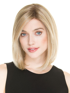 Bobs Straight or lumineux fibre moyenne perruque pour femmes