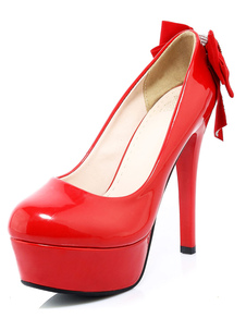 Arcs rouges plate-forme brevet PU soir & mariée pour les femmes