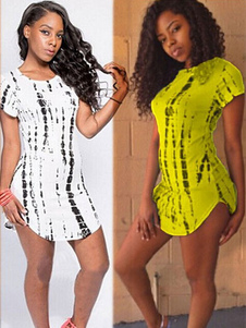 Multicolor acétate Split Club Sexy robe pour femmes