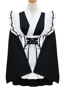 Color Block volants dentelle en coton Maid Costume pour femmes