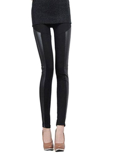 Noirs Spandex Leggings de forme minces pour femmes