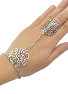 Bracelet en relief Metal argent élégant pour les femmes