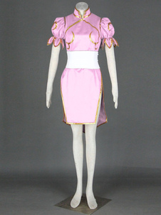 Chun-Li rose Faux cuir Street Fighter Cosplay Costume