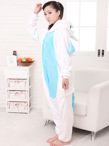 Licorne bicolore mascotte synthétique Cosplay Costume