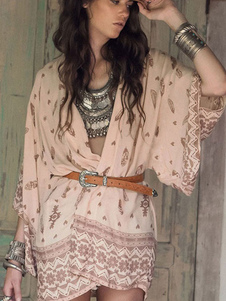 Polyester imprimé multicolore surdimensionné de la couverture vers le haut pour les femmes