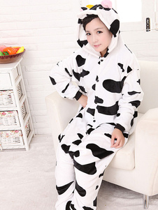 Deux tons vache Cartoon mascotte synthétique Cosplay Costume