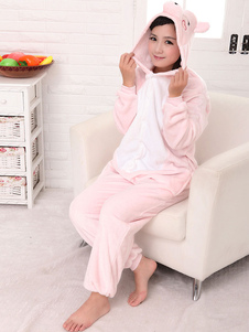 Synthétique Cosplay Costume de la mascotte cochon bicolore