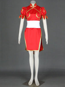 Rouge de Chun-Li Faux cuir Street Fighter Cosplay Costume