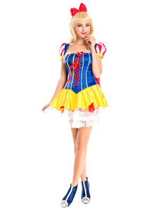Ruffles multicolores Polyester mignon Costume Princesse pour femmes